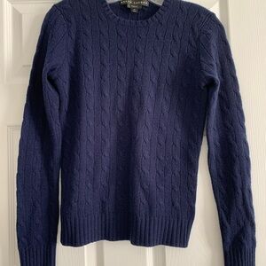 Ralph Lauren Women’s Navy Sweater Black Label- Warn, in good condition.